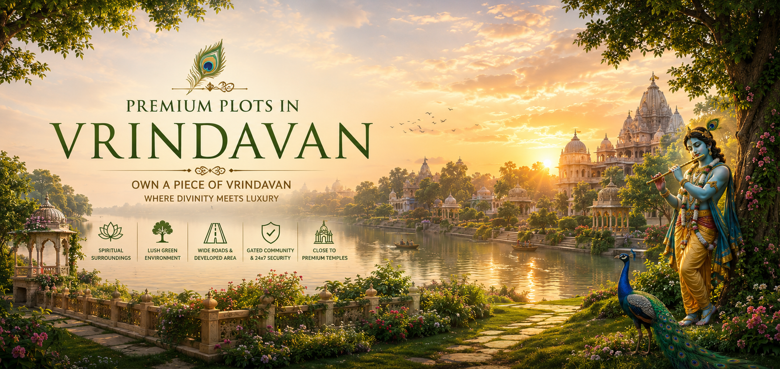Premium plots in Vrindavan — own a piece where divinity meets luxury